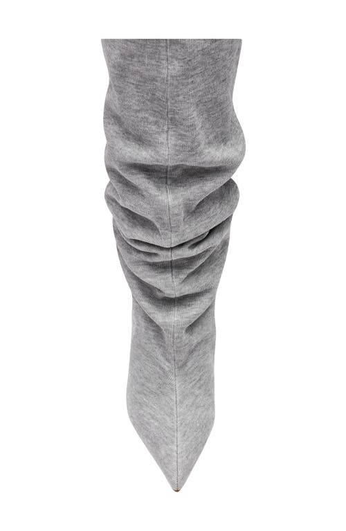 Steve Madden Womens Distortion Knee High Slouch Wedge Boots Regular Wide Calf In Gray