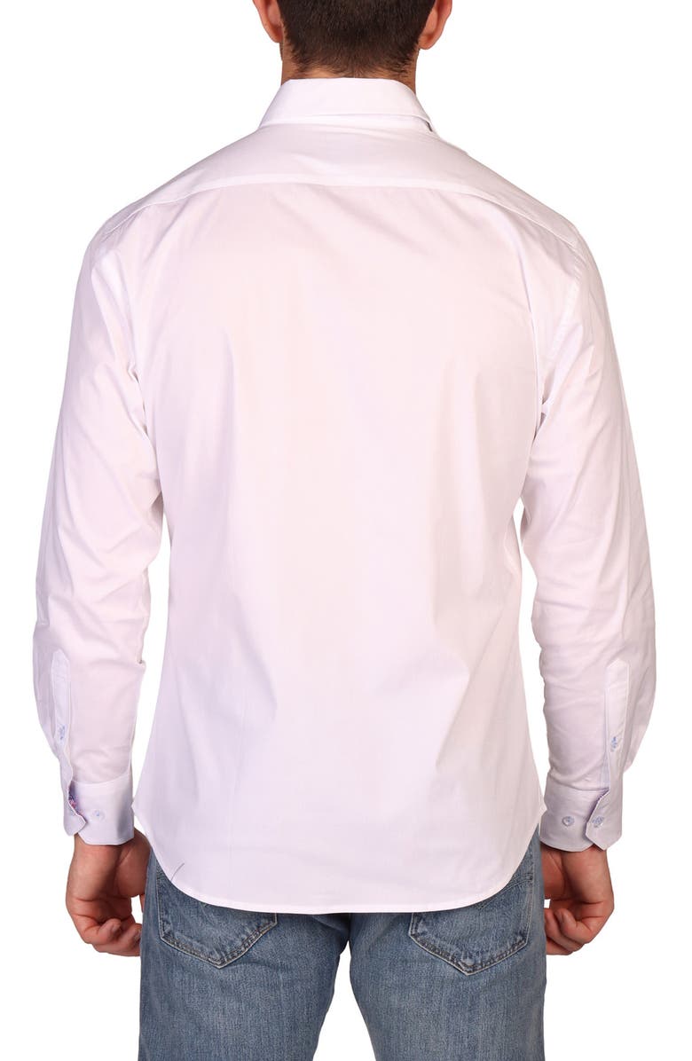 TailorByrd Classic Fit Stretch Cotton Button-Down Shirt, Alternate, color, White