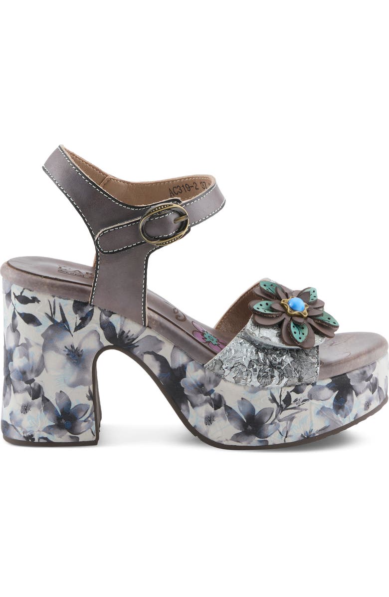 L'Artiste by Spring Step Felis Platform Sandal, Alternate, color, Grey Multi