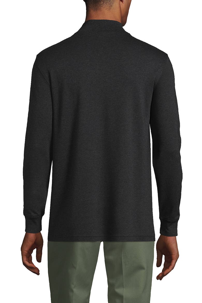 Cotton Supima Mock Turtleneck, Alternate, color, Dark Charcoal Heather