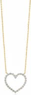 BY ADINA EDEN Diamond Heart Cutout Pendant Necklace 14K
