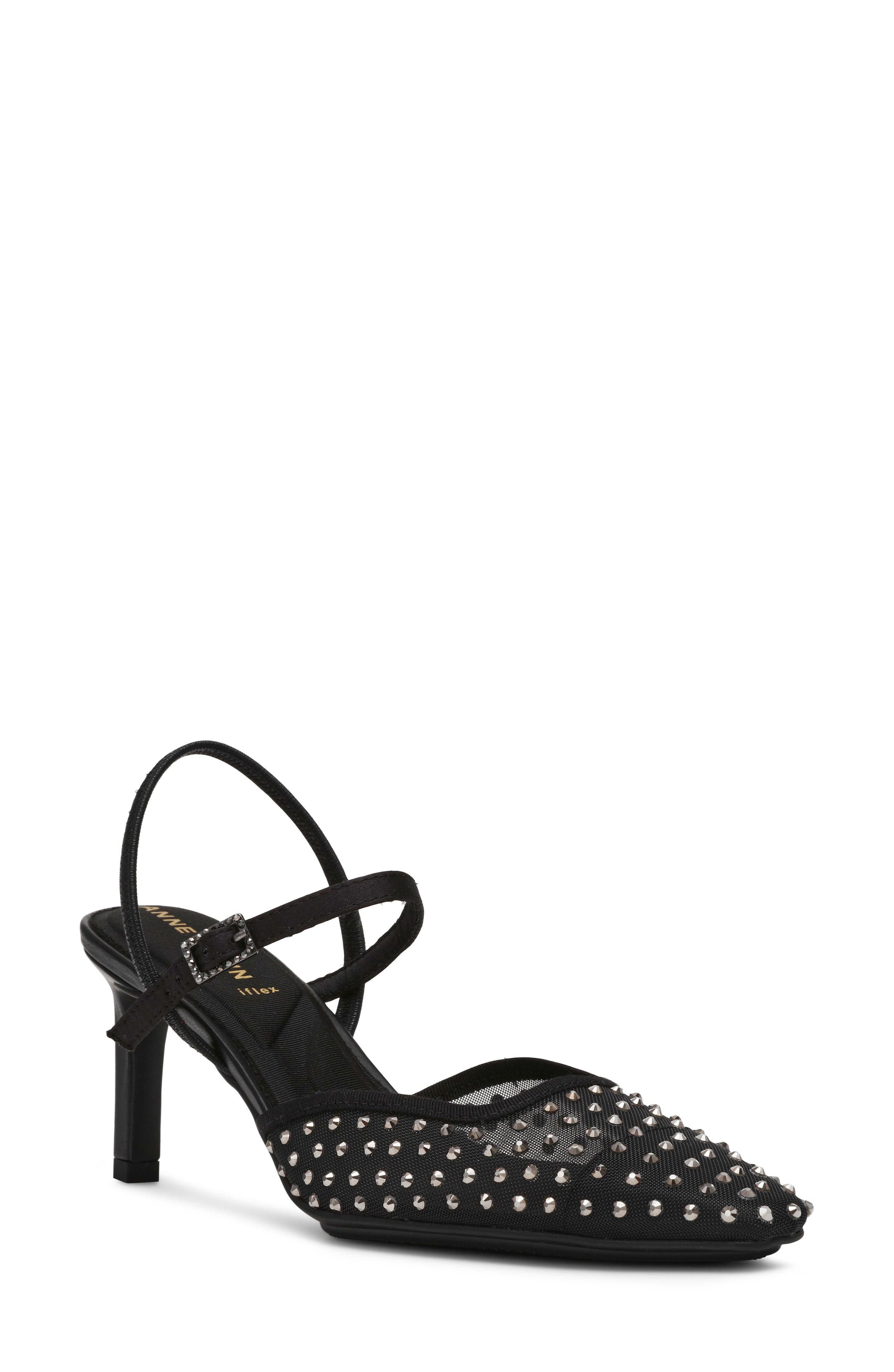 Anne Klein Rosedale Embellished Pointed Toe Pump, Main, color, 