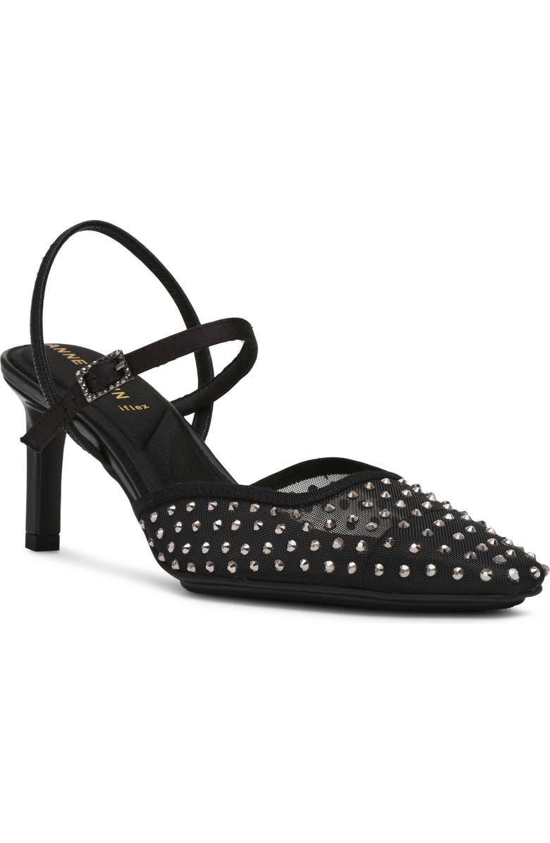 Anne Klein Rosedale Embellished Pointed Toe Pump, Main, color,