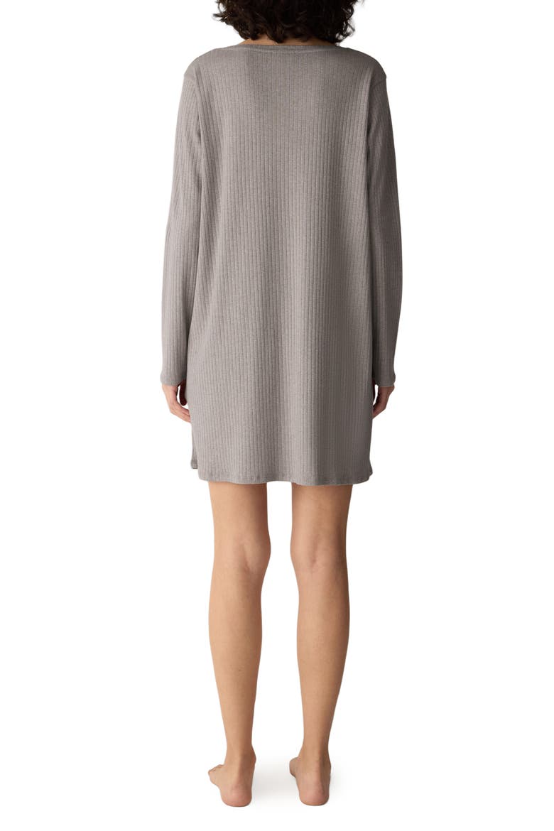 V-Neck Henley Nightgown, Alternate, color, TWINE