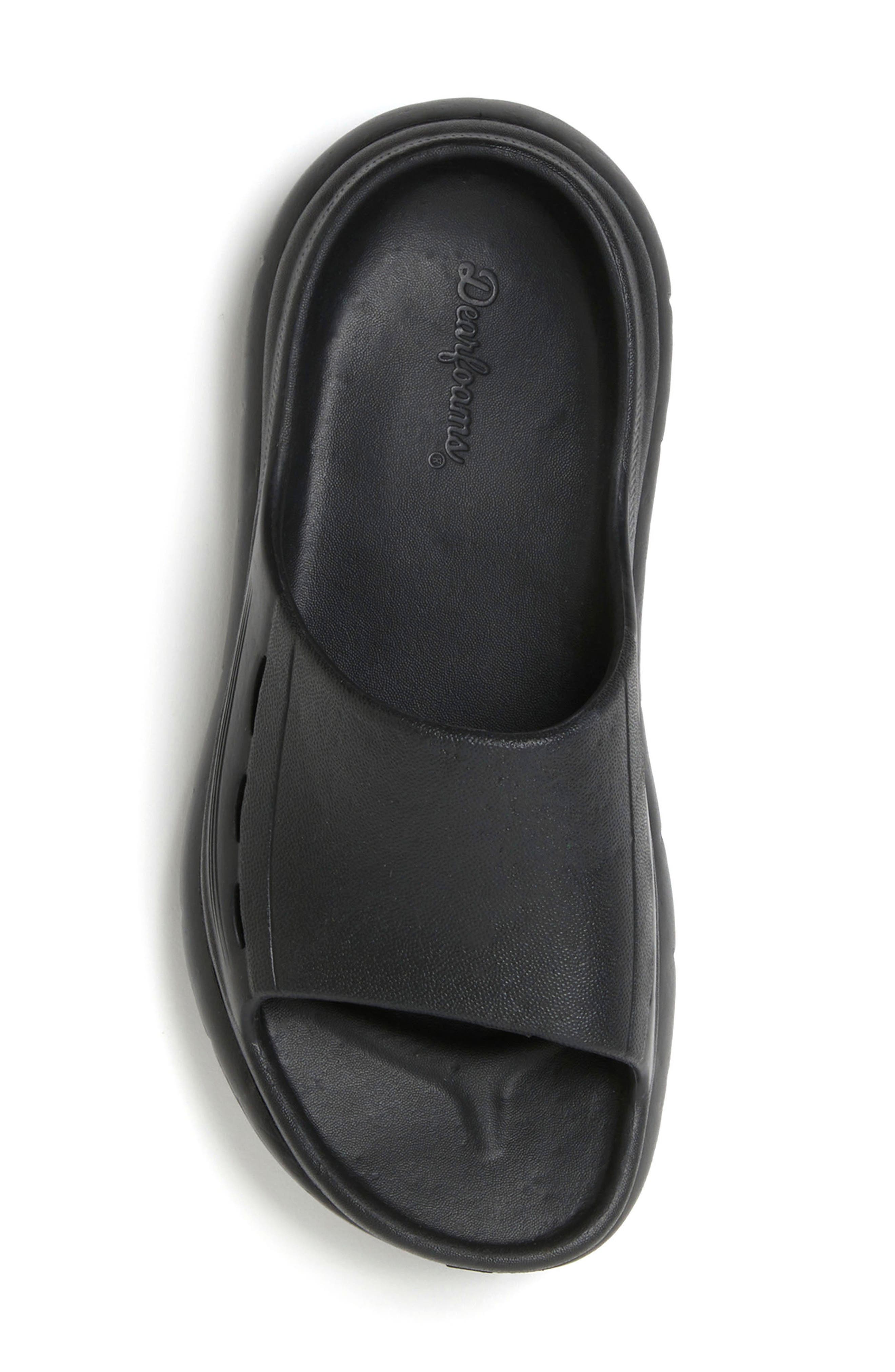 DEARFOAMS Powell Slide Sandal, Alternate, color, Black