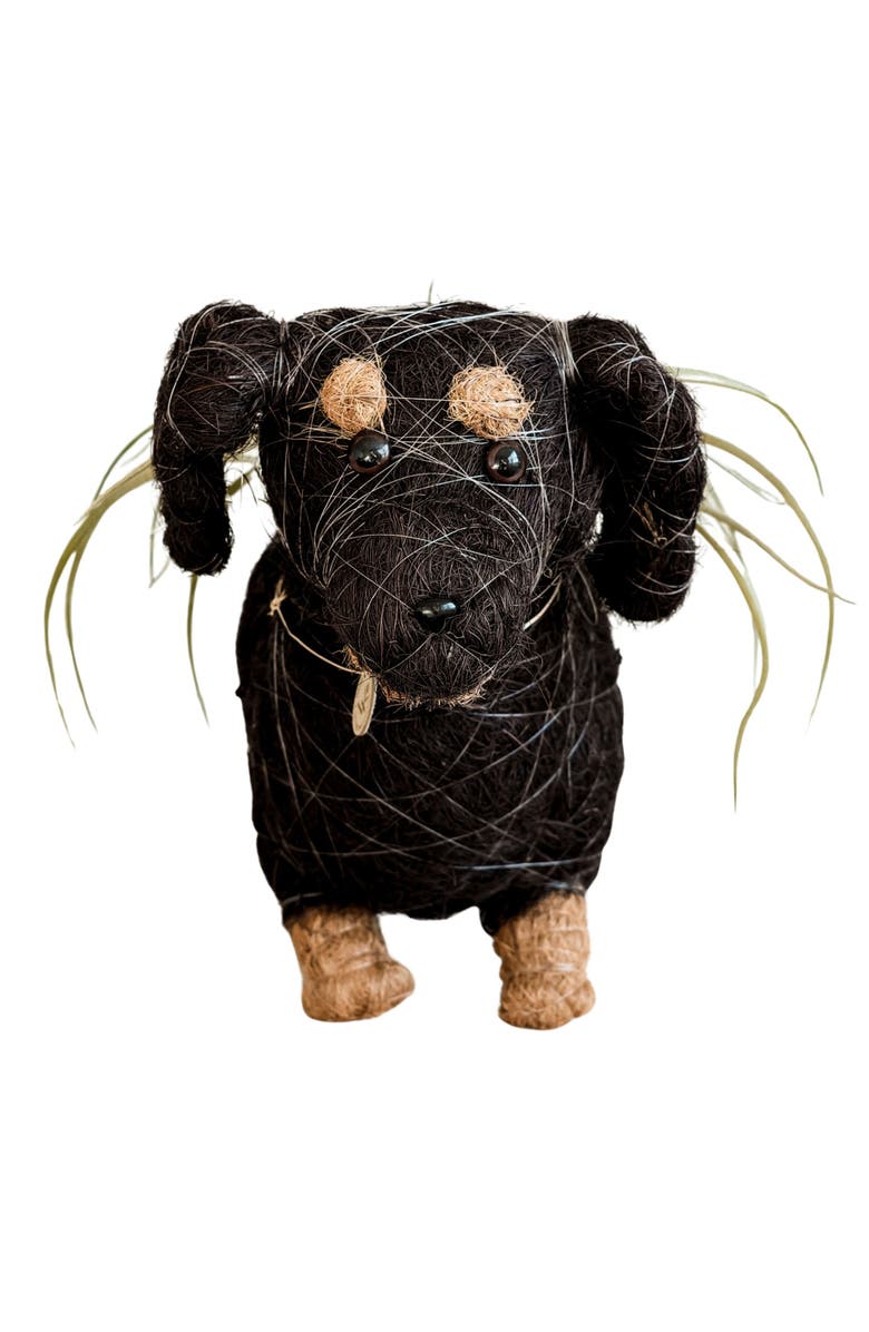 LIKHA Dachshund Handwoven Planter, Alternate, color, Black / Brown
