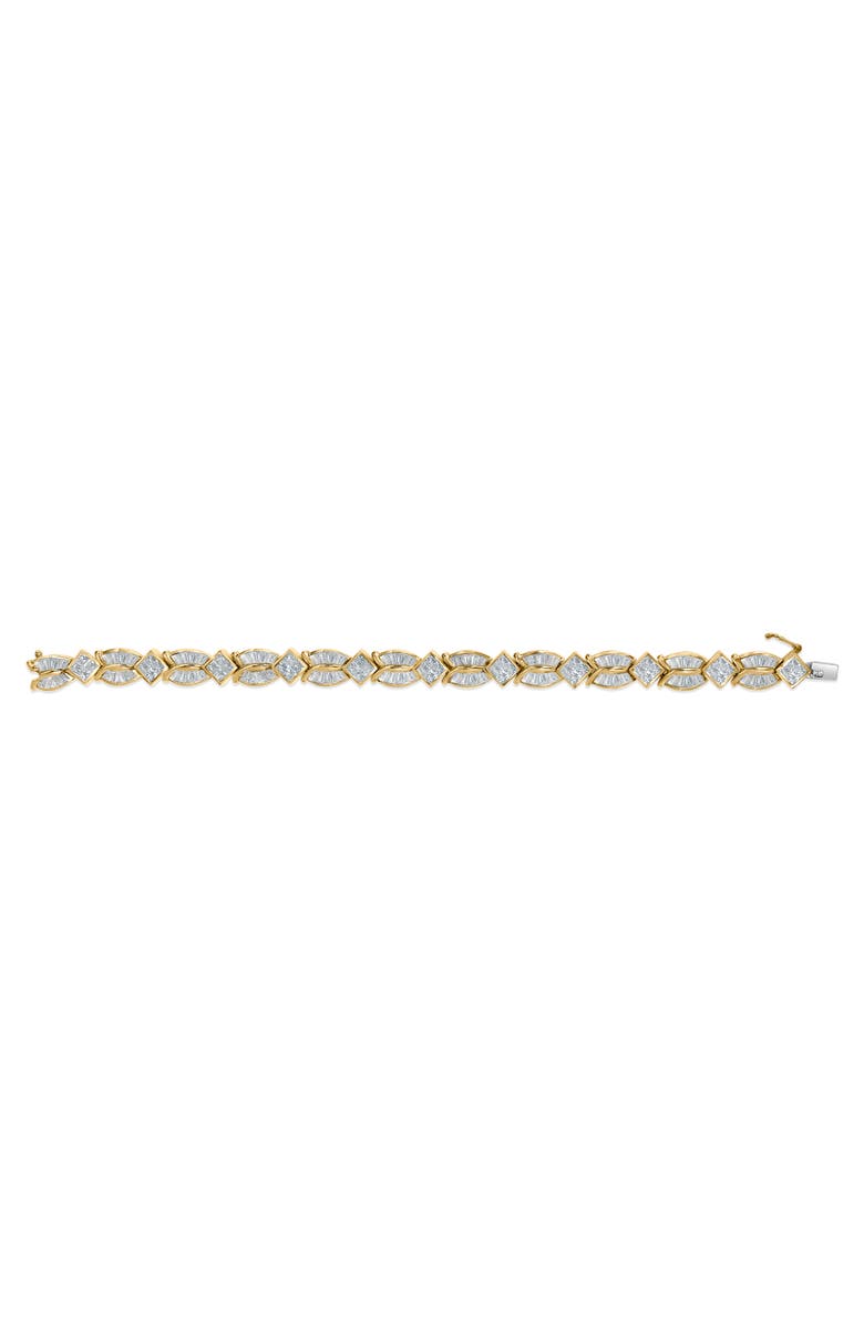 Haus of Brilliance 14K Yellow Gold 8 1/5 Cttw Diamond Geometric Twist Link Bracelet, Alternate, color, Yellow