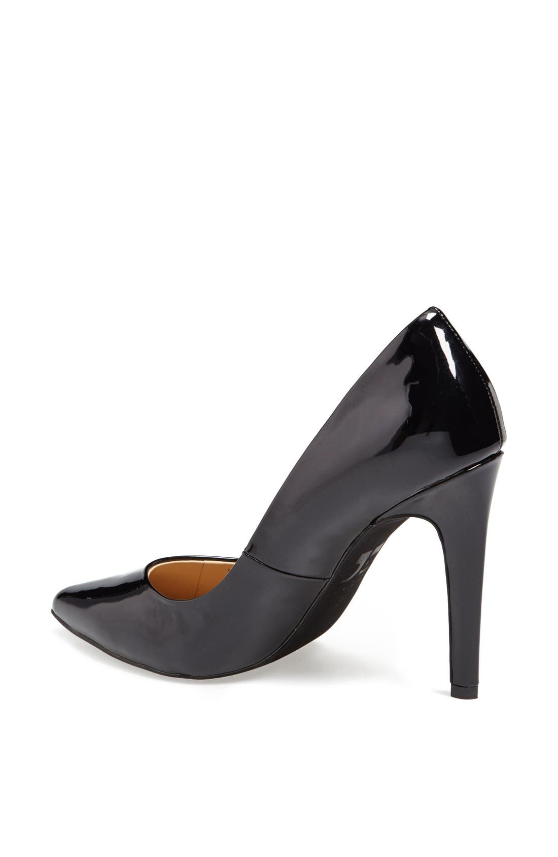 'Erika' Patent Leather Pointy Toe Pump, Alternate, color, BLACK