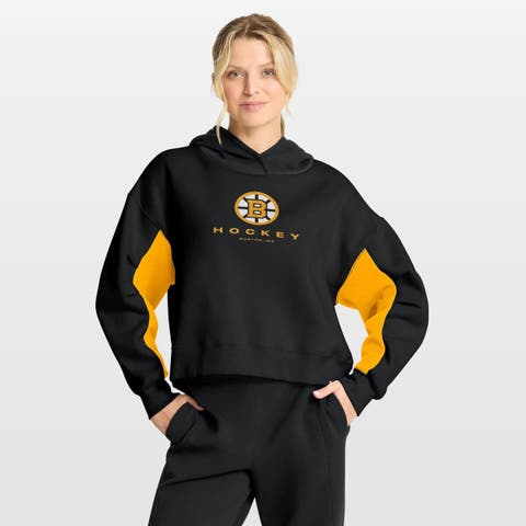 Women
s Fanatics  Black Boston Bruins Back Check Boxy Hoodie