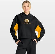 FANATICS Women's Fanatics  Black Boston Bruins Back Check Boxy Hoodie