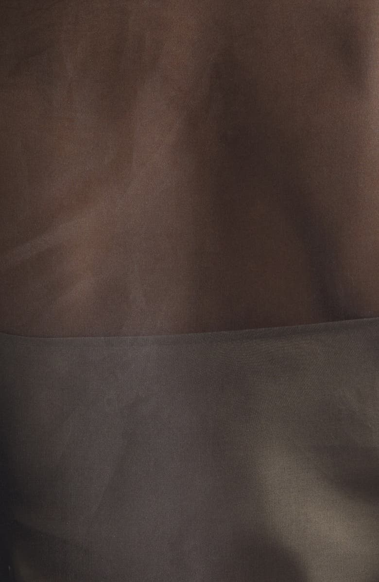 GIA STUDIOS Lisse Classic Silk Organza Button-Up Shirt, Alternate, color, Black