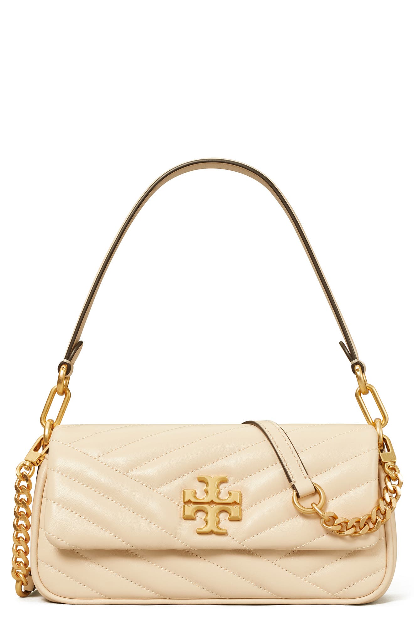 Kira Chevron Shoulder Bag, Main, color, NEW CREAM