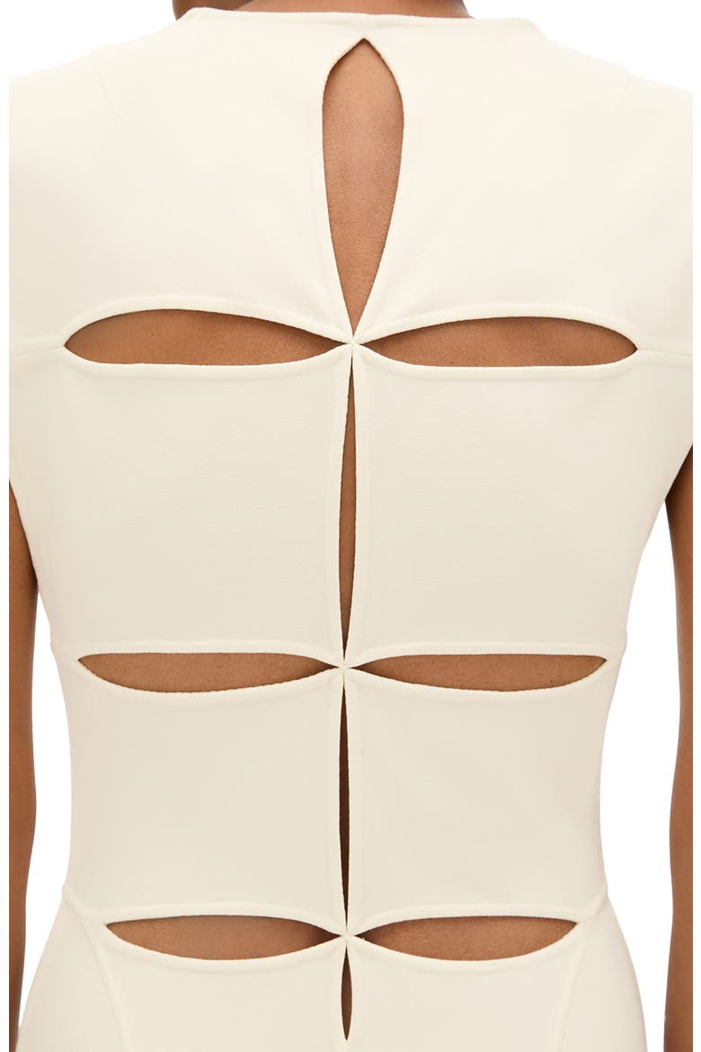 Double Face Cutout Dress, Alternate, color, Cream