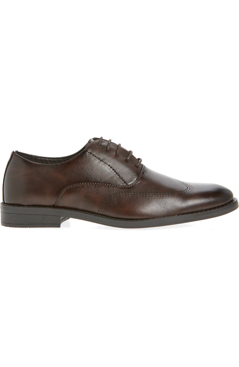 GEOFFREY BEENE Faux Leather Oxford, Alternate, color, Brown