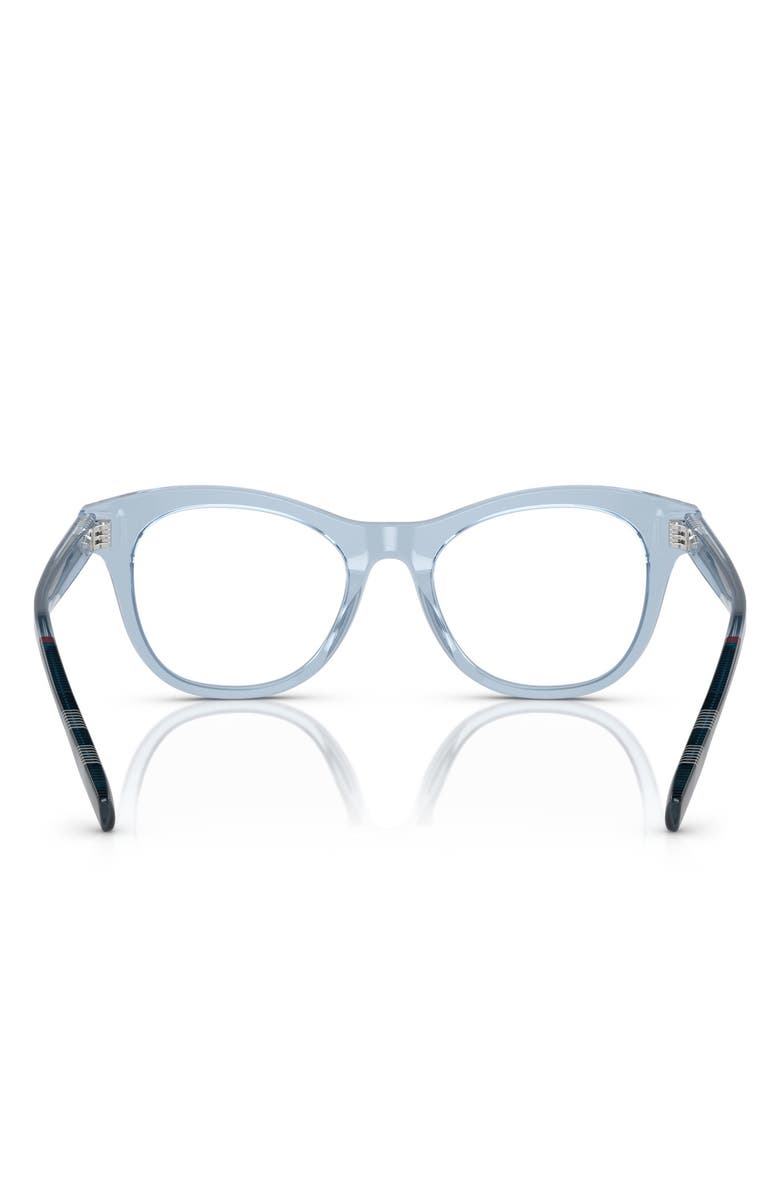 Burberry 44mm Small Cat Eye Optical Glasses, Alternate, color, Blue / Demo Lens