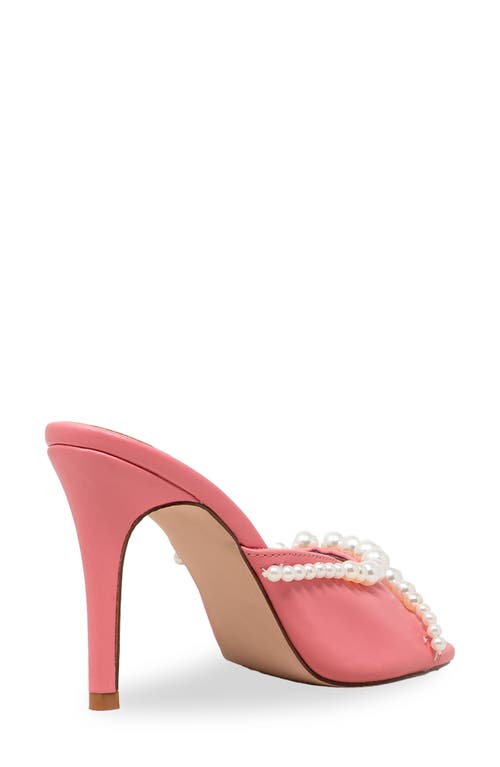 Chase & Chloe Chase And Chloe Faux Pearl Embellished Sandal In Pink