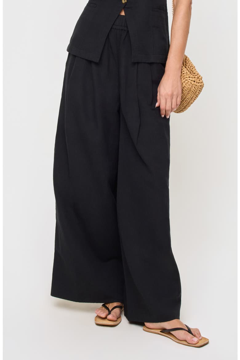 Palma Wide Leg Pants, Main, color, BLACK