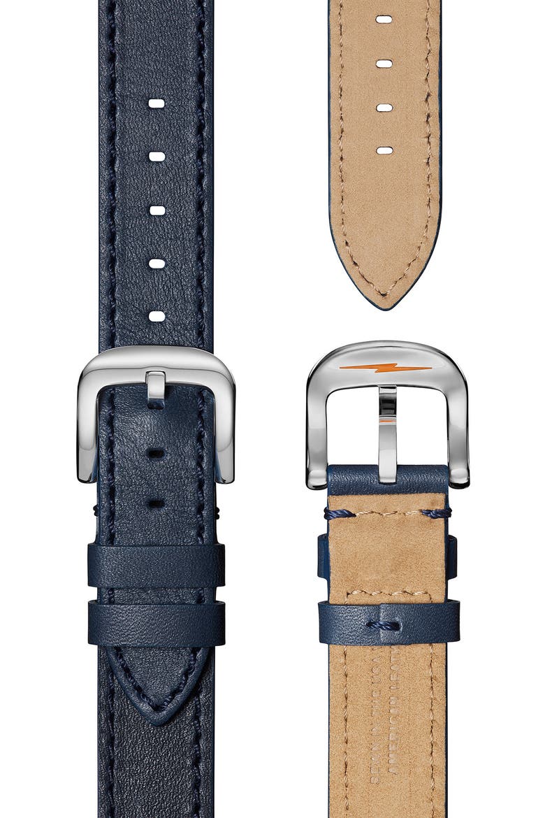 The Runwell Wraparound Leather Strap Watch, 36mm, Alternate, color, MIDBLUEMOP