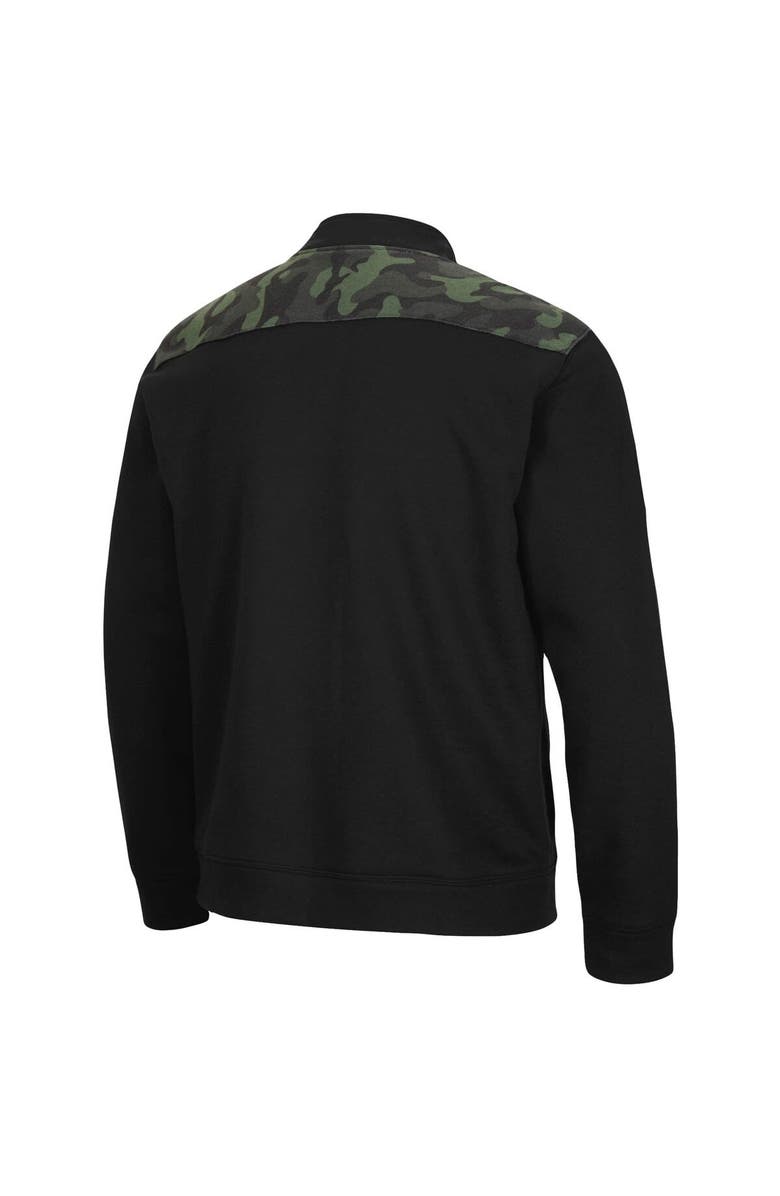 COLOSSEUM Men's Colosseum Black Louisville Cardinals OHT Military Appreciation Commo Fleece Quarter-Zip Jacket, Alternate, color, 