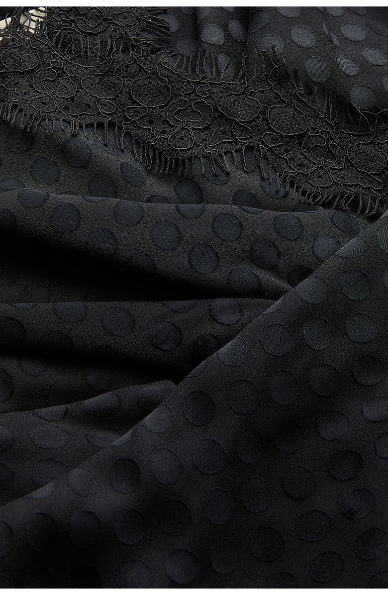 Exquise Emely Sleeveless Polka Dot Maxi Dress, Alternate, color, Black