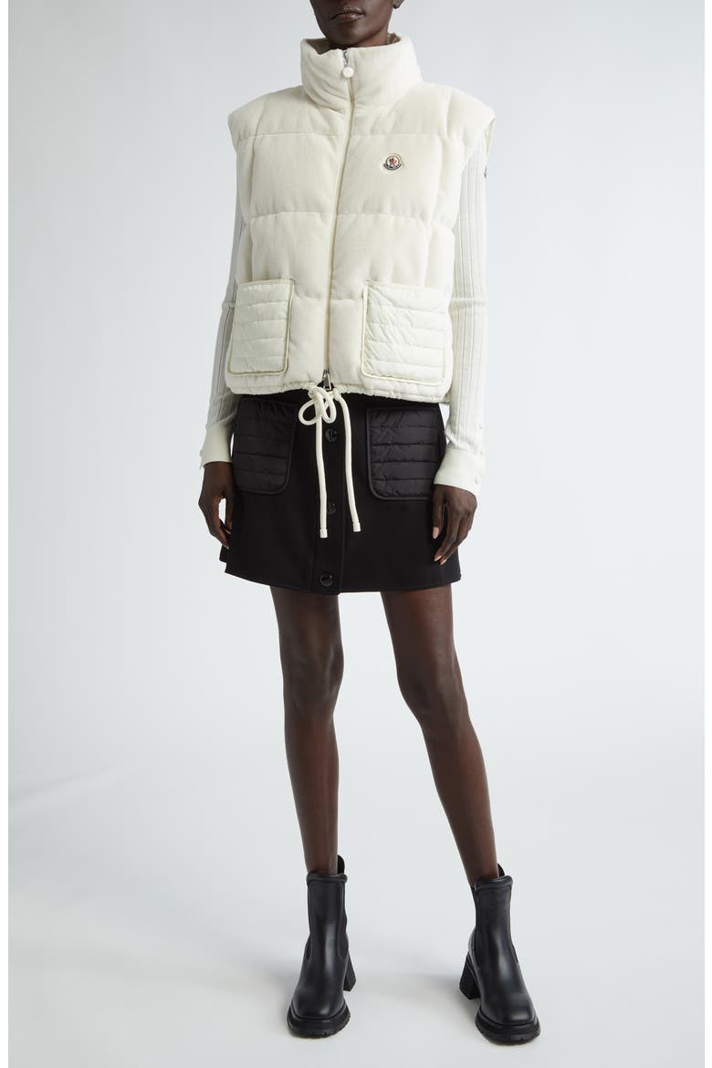 Arques Quilted Fleece Down Vest, Alternate, color, EGGNOG