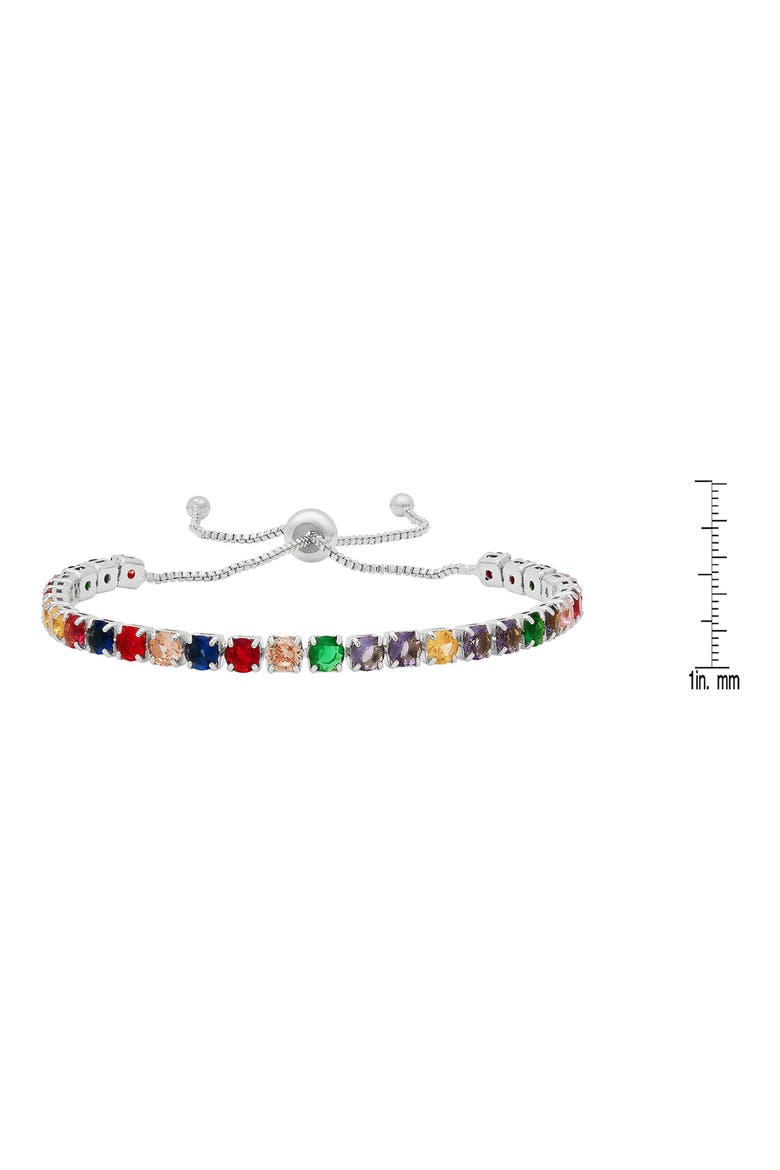 18k Gold Plated Multicolor Stone Bolo Bracelet, Alternate, color, MULTI