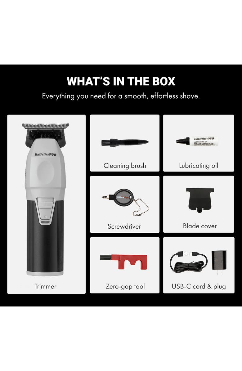 BaBylissPRO COREFX Professional Performance Trimmer, Alternate, color, Grey