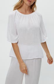 Michael Stars Jane Puff Sleeve Top