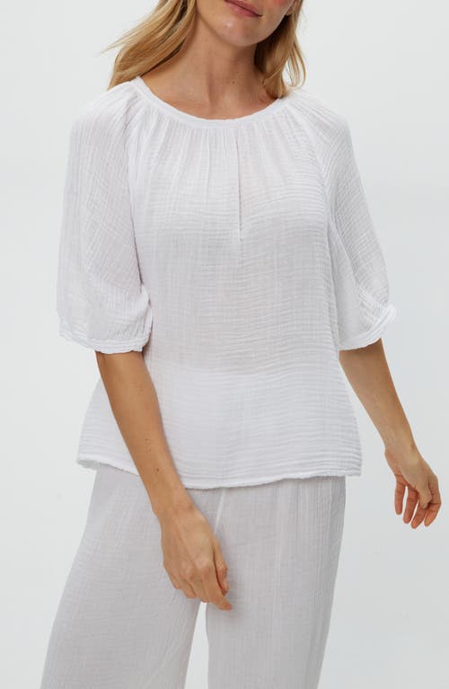 Michael Stars Jane Puff Sleeve Top