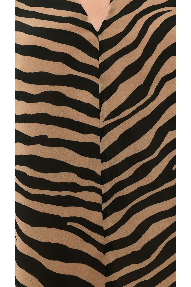Marion Chiffon Dress, Alternate, color, Tiger Stripe