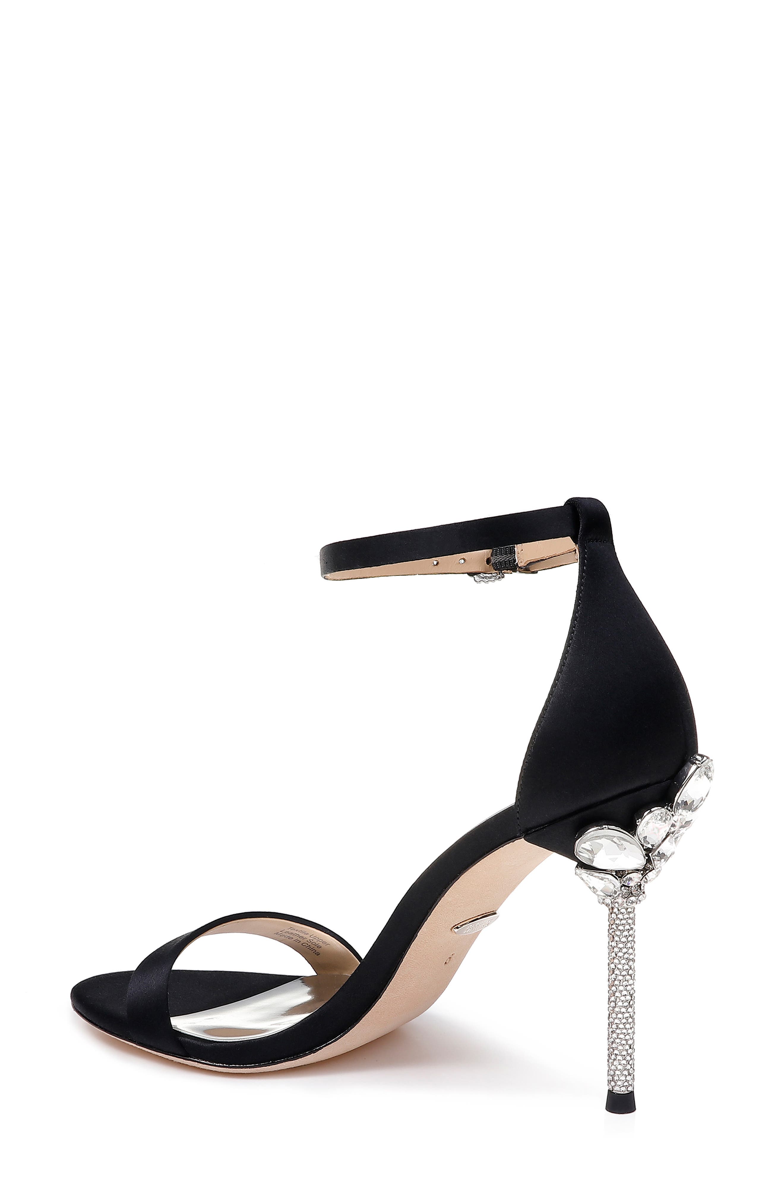 Badgley Mischka Collection Badgley Mischka Vicia Crystal Embellished Heel Sandal, Alternate, color, 