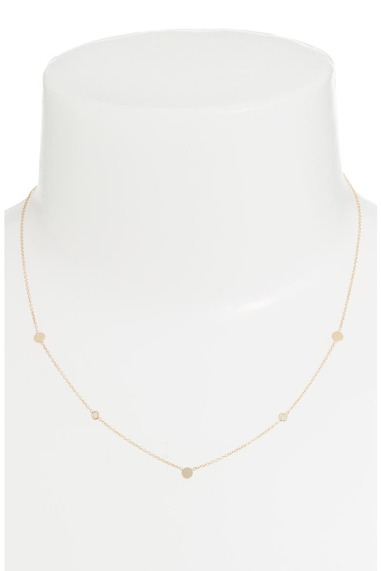 Bezel Diamond Necklace, Alternate, color, GOLD/ DIAMOND