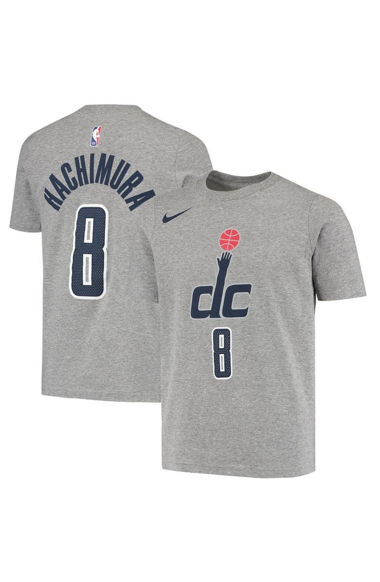 Nike Youth Nike Rui Hachimura Heather Gray Washington Wizards 2020 City Edition Name & Number T-Shirt, Main, color, 