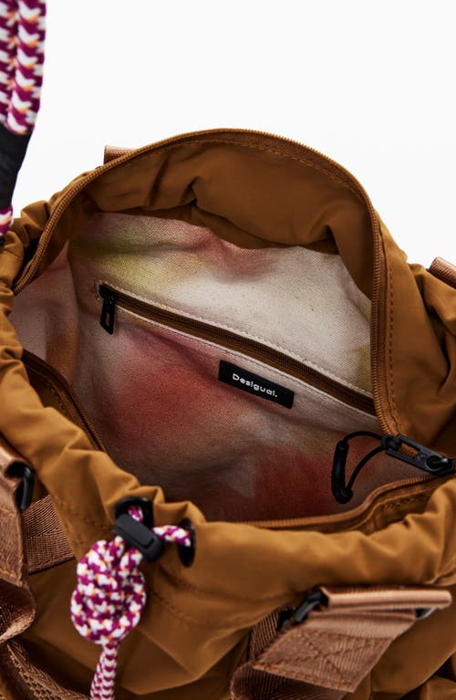 Desigual Medium Nylon Backpack In Brown