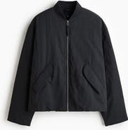 H&M Loose Fit Nylon Bomber Jacket
