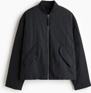 H&M Loose Fit Nylon Bomber Jacket