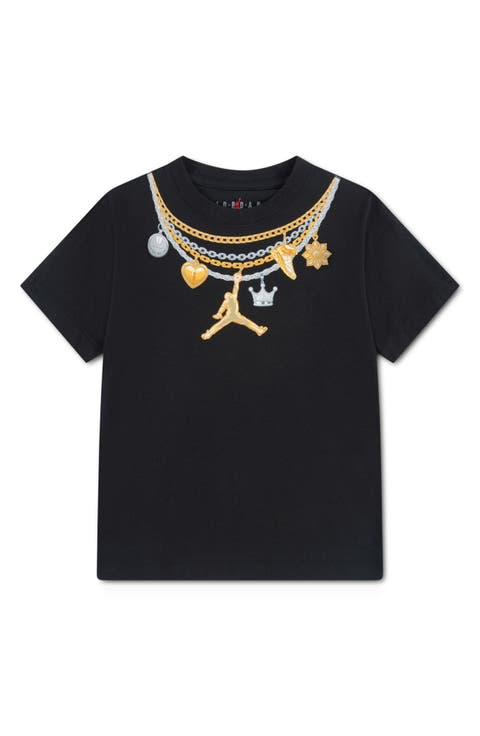 Kids' Graphic Charm Necklace Cotton Blend T-Shirt (Big Kid)