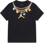 Jordan Kids' Graphic Charm Necklace Cotton Blend T-Shirt