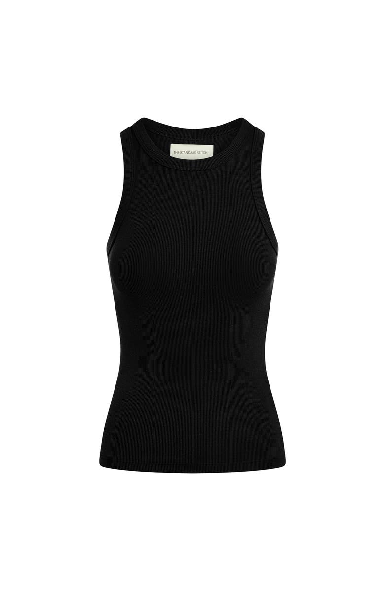 The Standard Stitch The Rib Tank, Alternate, color, Onyx