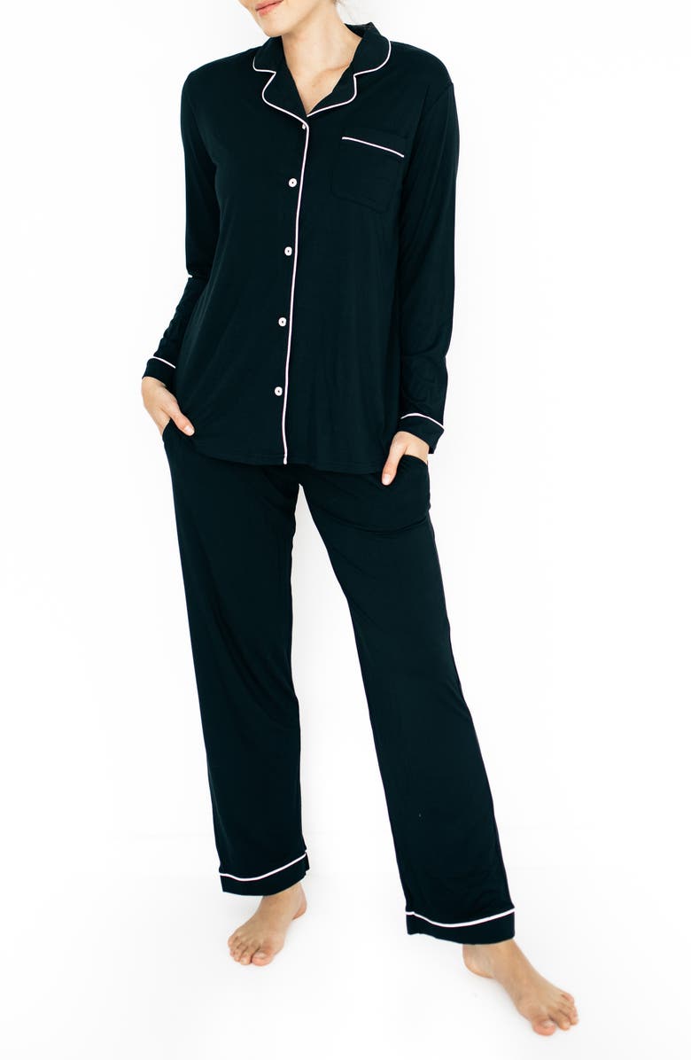 Kindred Bravely Clea Classic Long Sleeve Maternity/Nursing/Postpartum Pajamas, Main, color, 