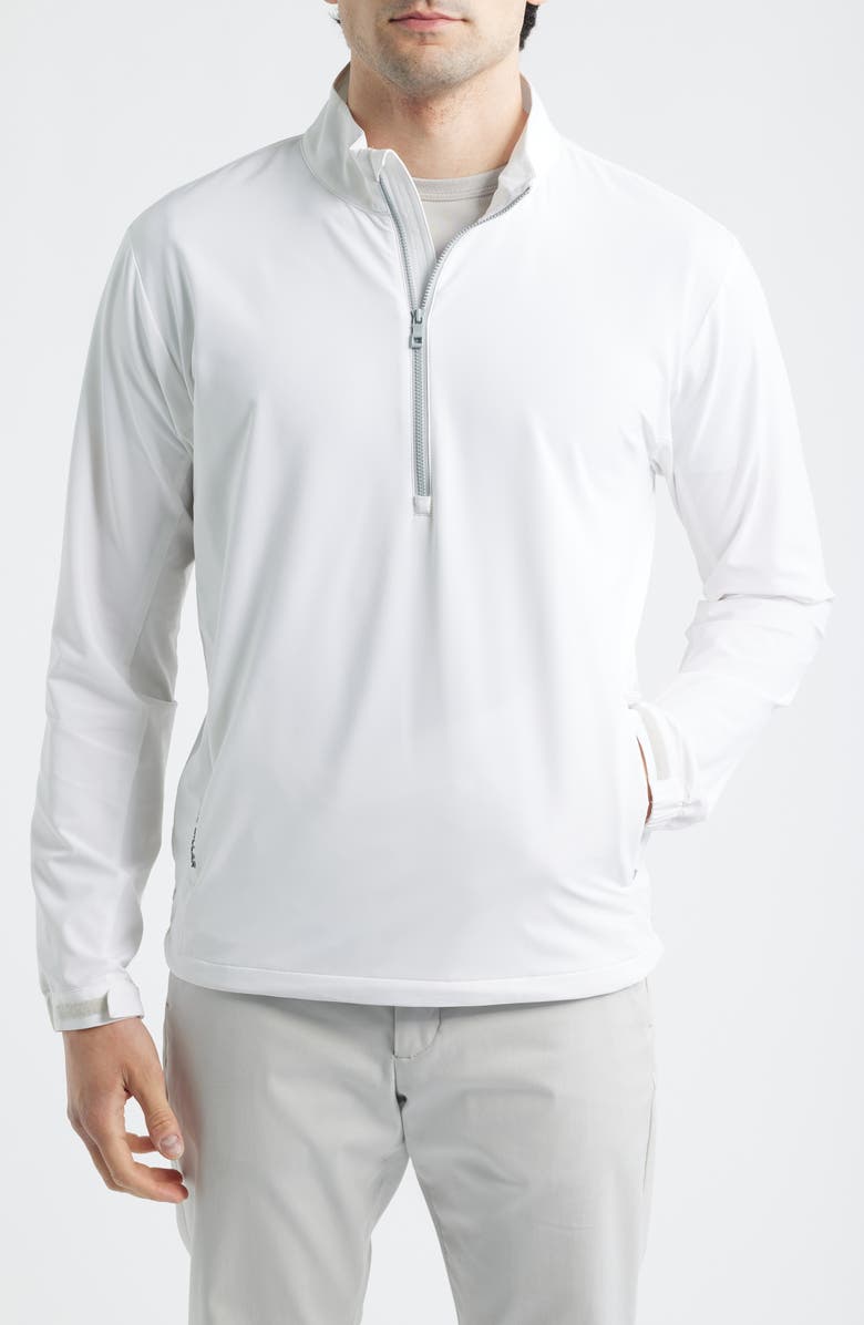 Peter Millar Dunes Water Resistant Half Zip Golf Pullover, Main, color, White