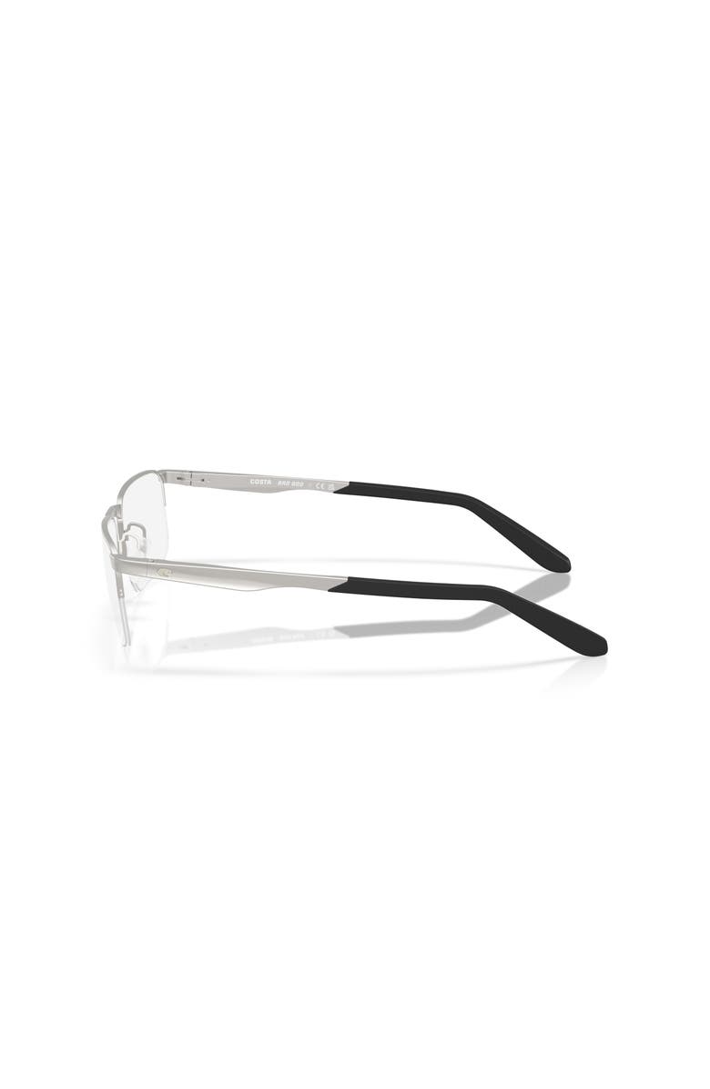 Costa 55mm Rectangle optical glasses, Alternate, color, Silver