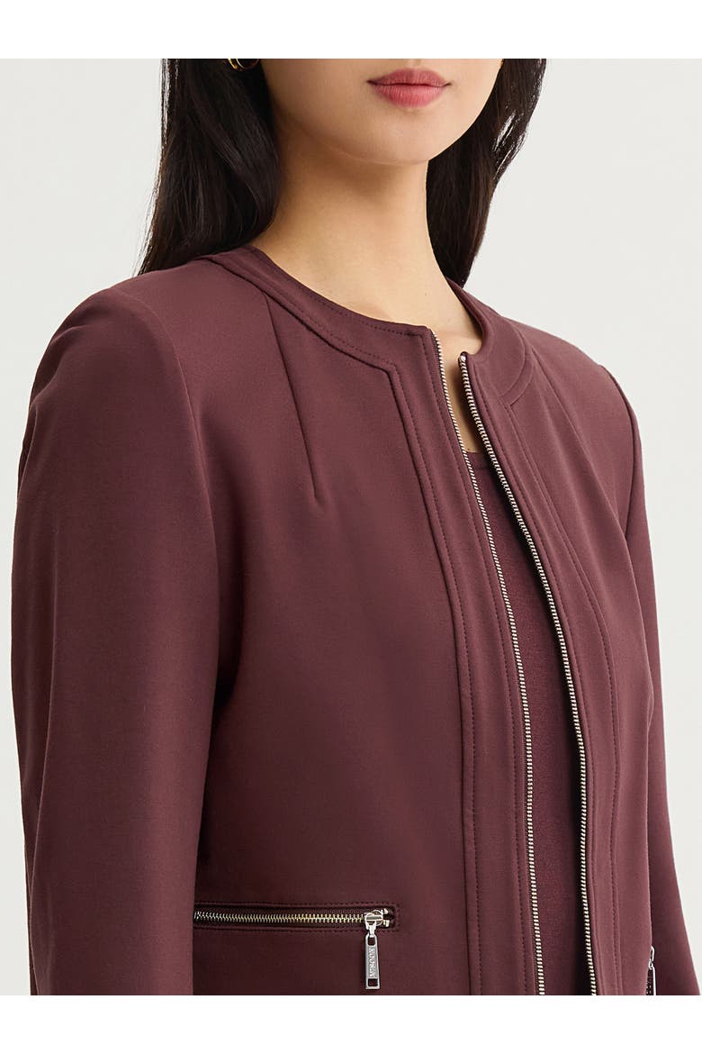 Heritage LuxeStretch Ponte Sport Jacket, Alternate, color, Mahogany