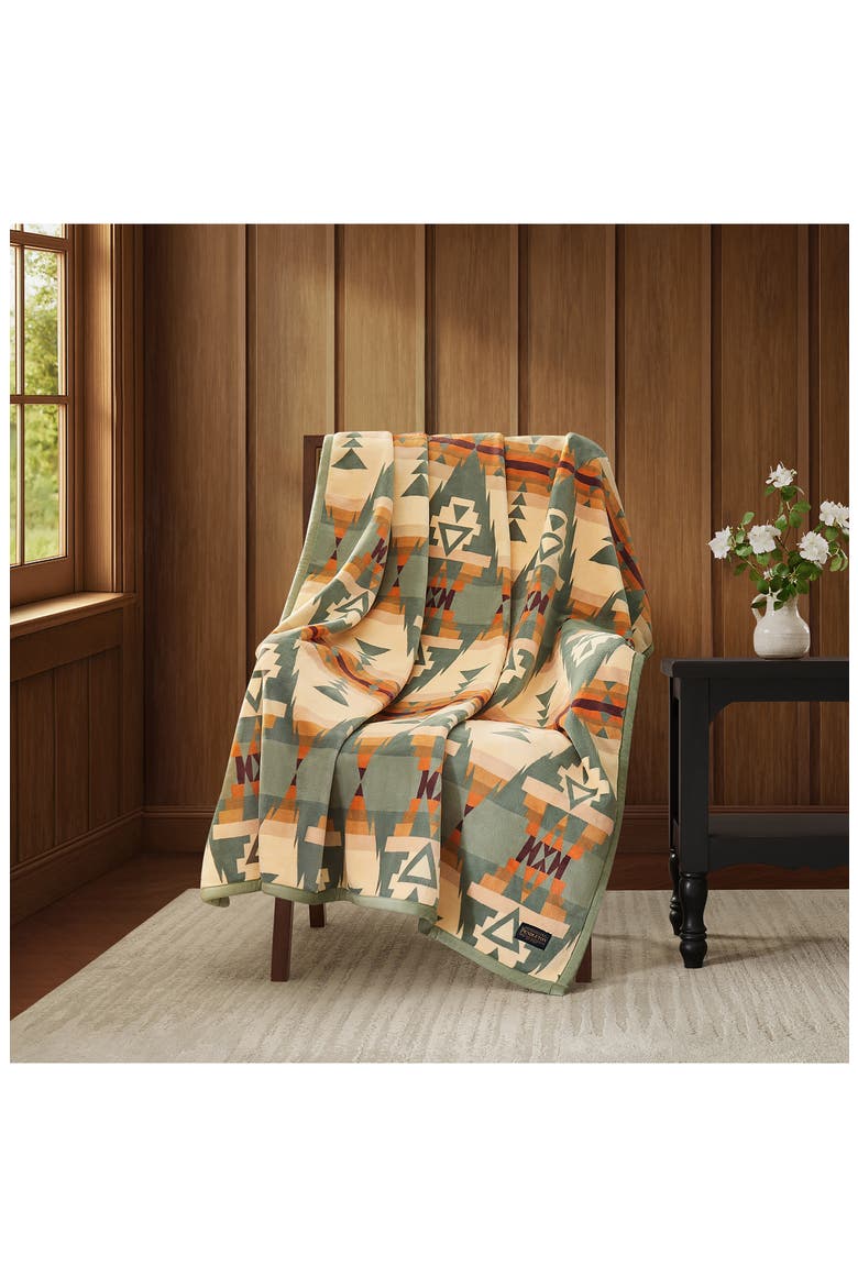 Siskiyou Plush Throw Blanket, Alternate, color, GREEN