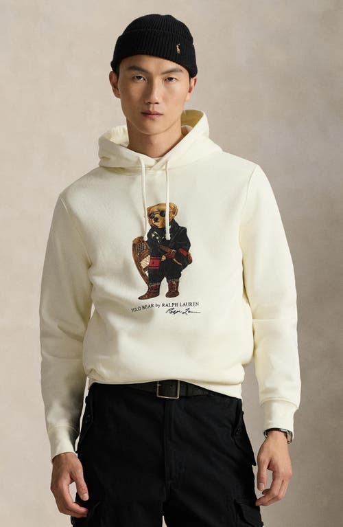 Polo Ralph Lauren Polo Bear Fleece Graphic Hoodie In Neutral