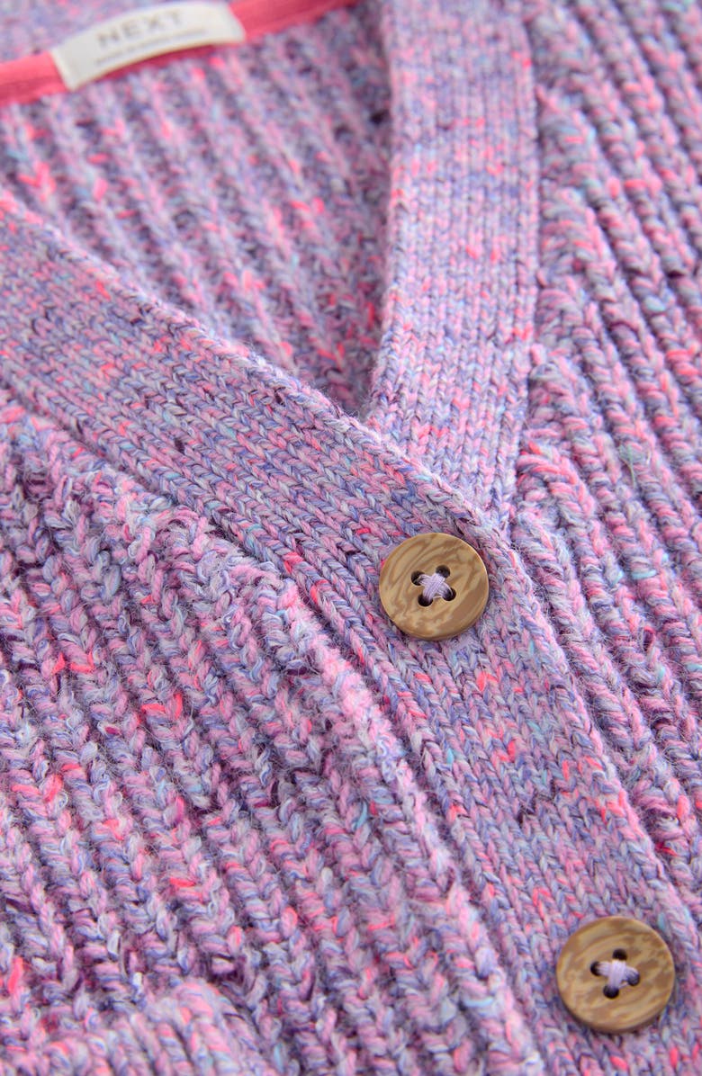 NEXT Kids' Pocket Kitten Embellished Marled Cardigan, Alternate, color,