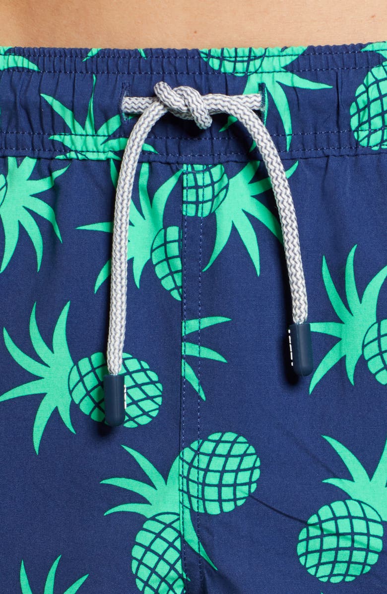 Tom & Teddy Pineapple Print Swim Trunks, Alternate, color, 