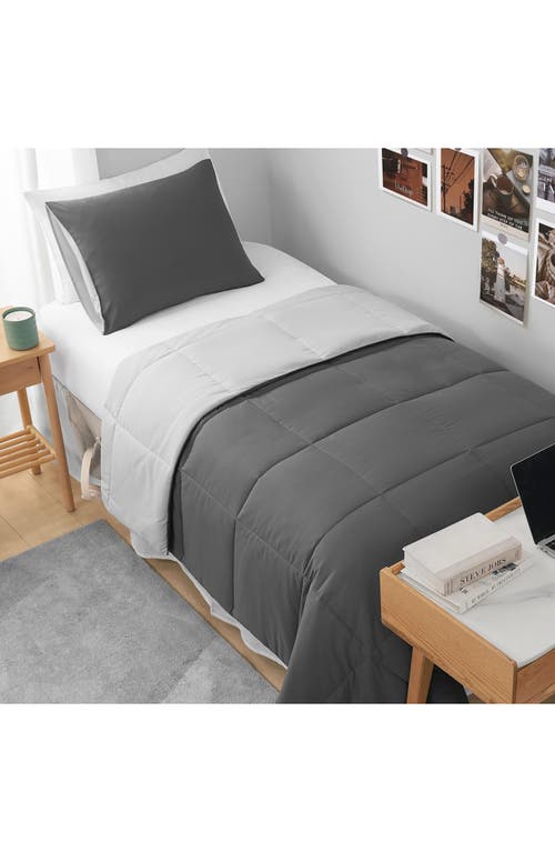 The Sheet Lab Reversible Comforter Set In Gray