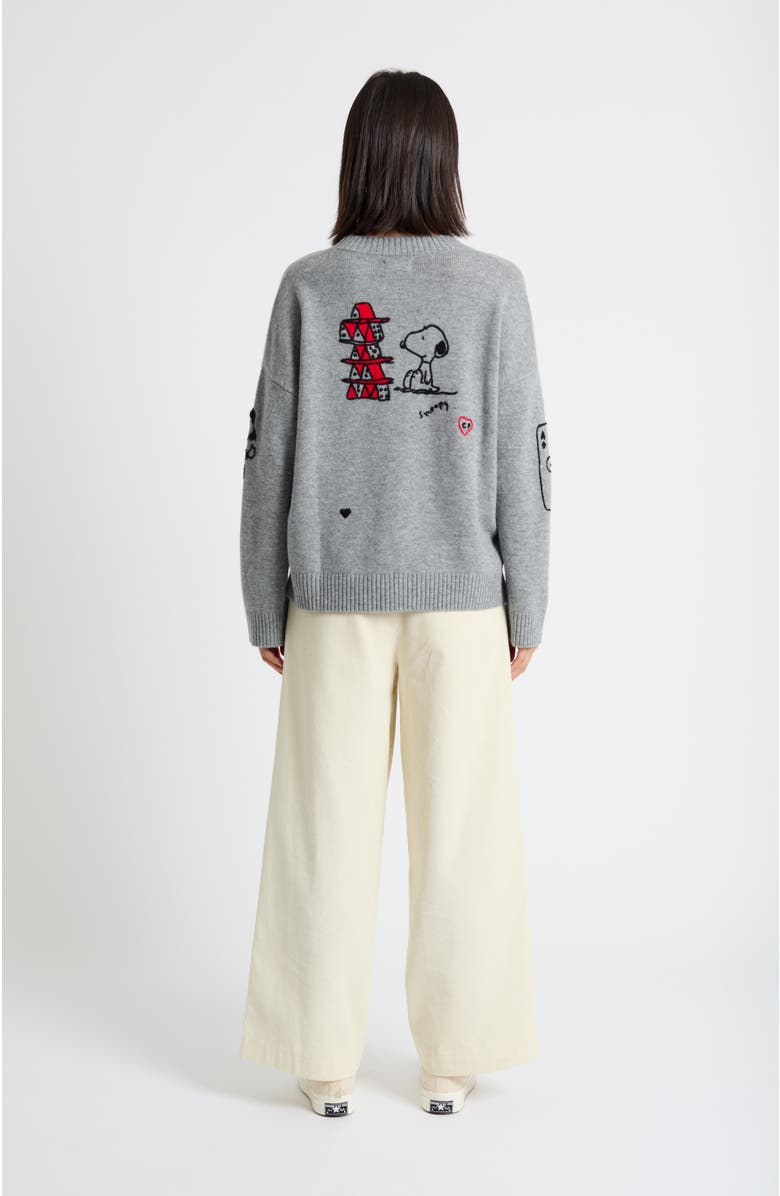 Chinti & Parker Wool Cashmere Charlie's Poker Pals Sweater, Alternate, color, Grey Marl