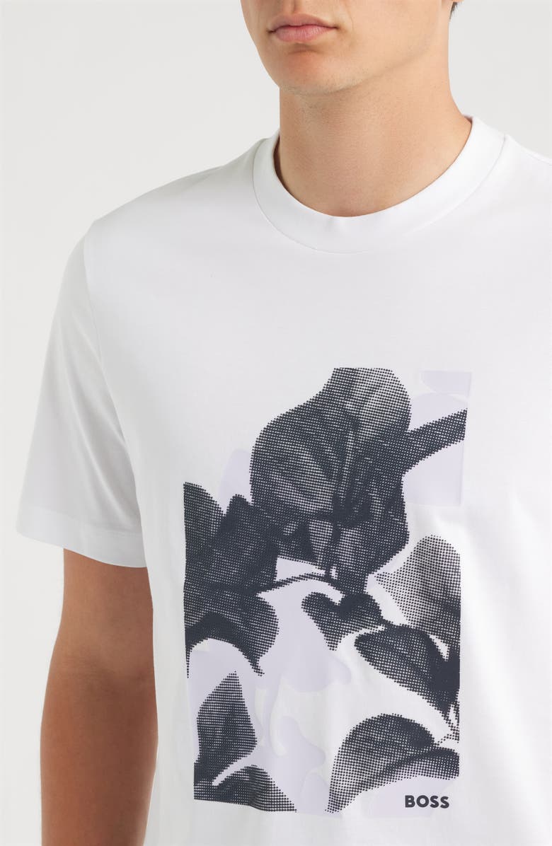 BOSS Thompson Graphic Cotton T-Shirt, Alternate, color, White